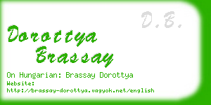 dorottya brassay business card